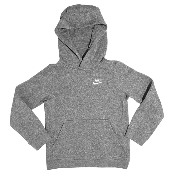 Kids Nike light grey classic fit hoodie - Picture 1 of 4